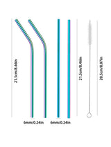 Reusable Stainless Steel Straws Set