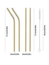 Reusable Stainless Steel Straws Set