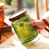 Glass Storage Jar with Airtight Wood Lid