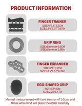 Adjustable Hand Grip Strengthener – Finger & Wrist Trainer Kit