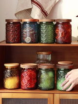 Glass Storage Jar with Airtight Wood Lid