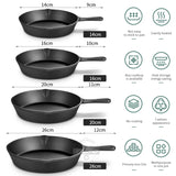 Cast Iron Skillet 14/16/20cm Frying Pan Iron Cookware
