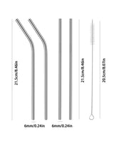 Reusable Stainless Steel Straws Set